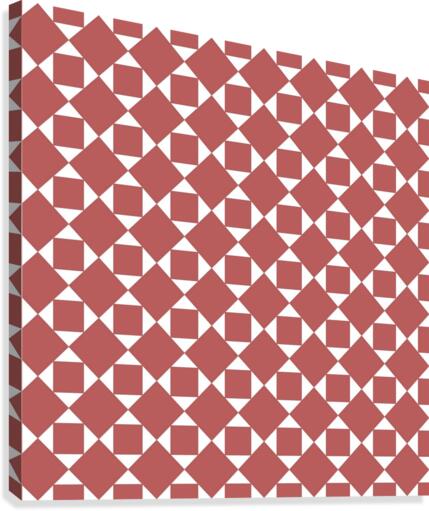 Maroon Squares And Diamonds Pattern  Canvas Print