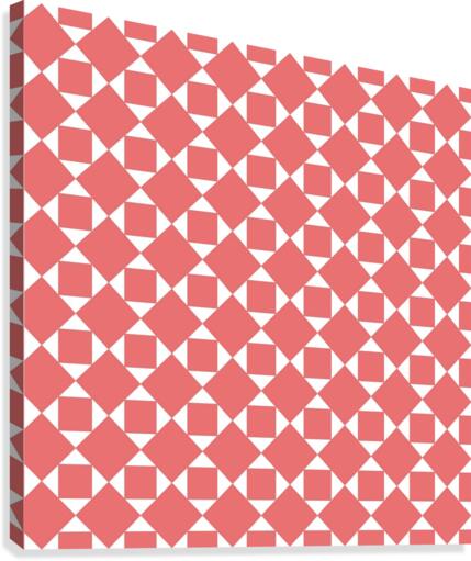 Orange Squares And Diamonds Pattern Canvas Print