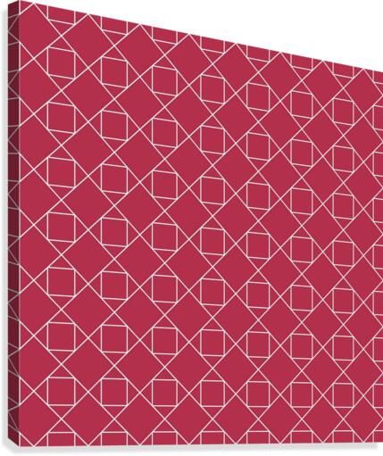 Red Squares And Diamonds Pattern Canvas Print