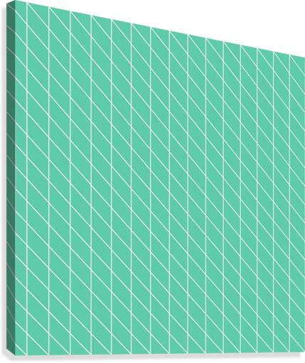 Aquamarine Checkers Pattern Canvas Print