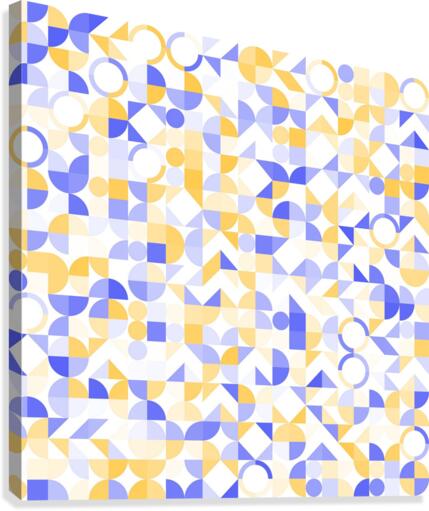 Blue Circles Pattern Canvas Print