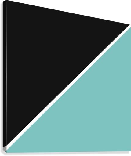Black and Turquoise Abstract Canvas Print