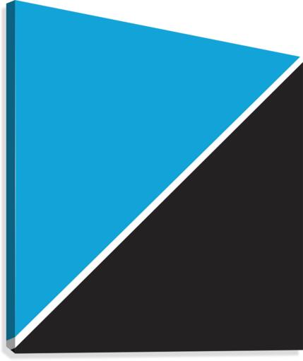 Black and Blue Abstract Canvas Print