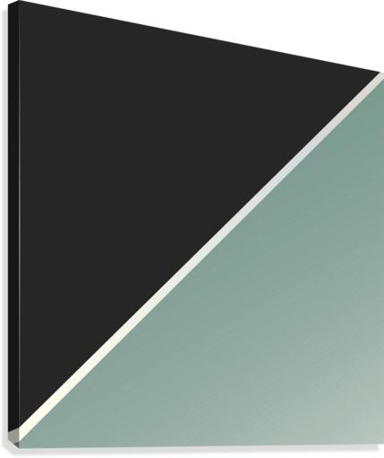 Black and Grey Green Abstract Canvas Print