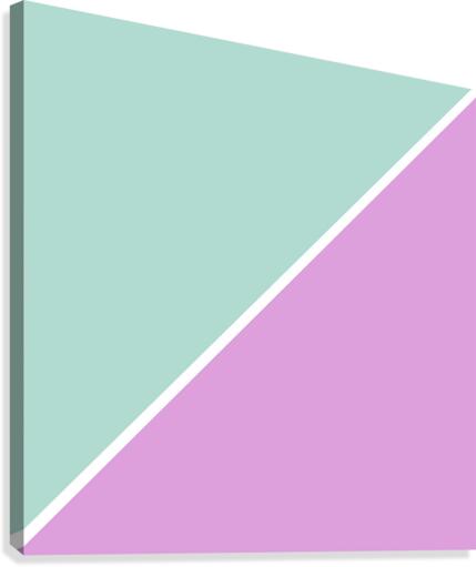 Mint and Plum Abstract Canvas Print