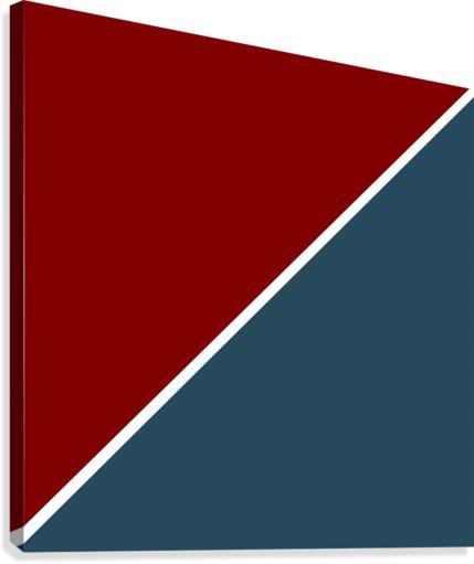 Maroon and Navy Abstract Canvas Print
