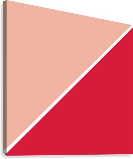 Peach and Red Abstract Canvas Print