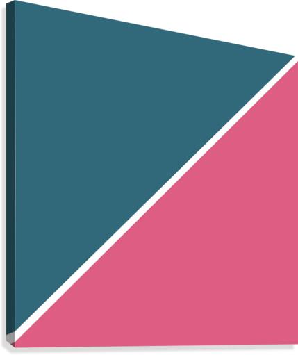 Teal and Blush Abstract Canvas Print