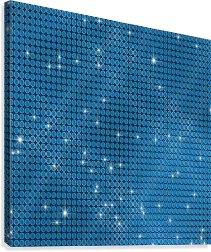 Blue Glossy Glitter Canvas Print