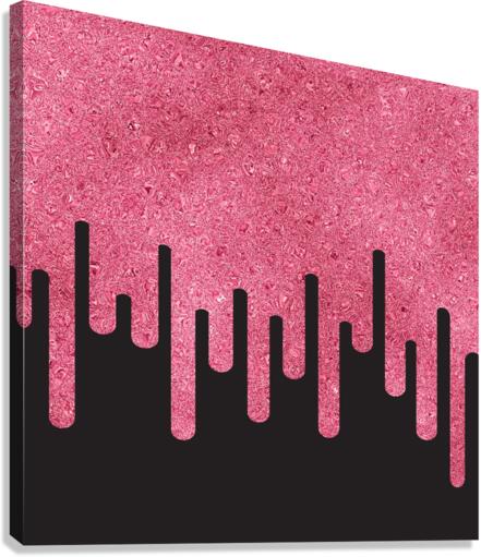 Dripping Pink Glitter Canvas Print