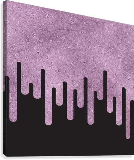 Dripping Lavender Glitter Canvas Print