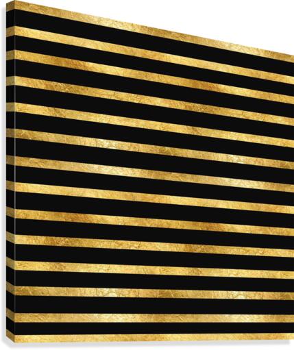 Gold Paper Texture Stripes Canvas Print
