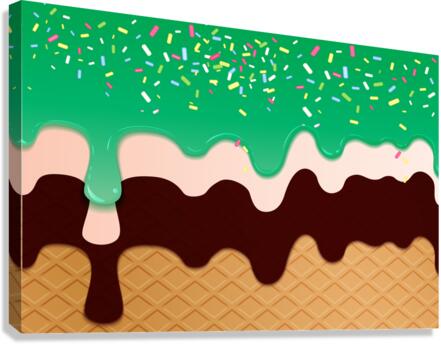 Minty Fresh Waffle Canvas Print