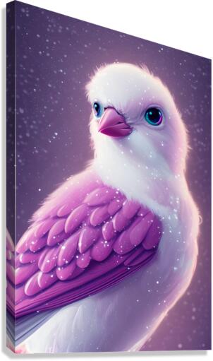 Purple Cute Bird Canvas Print