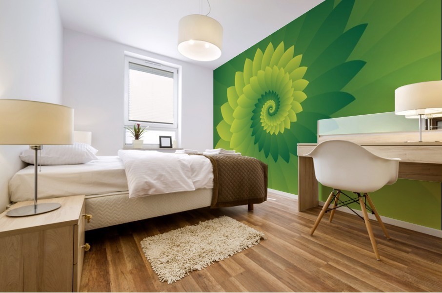 Shiny Greeny Art Mural print