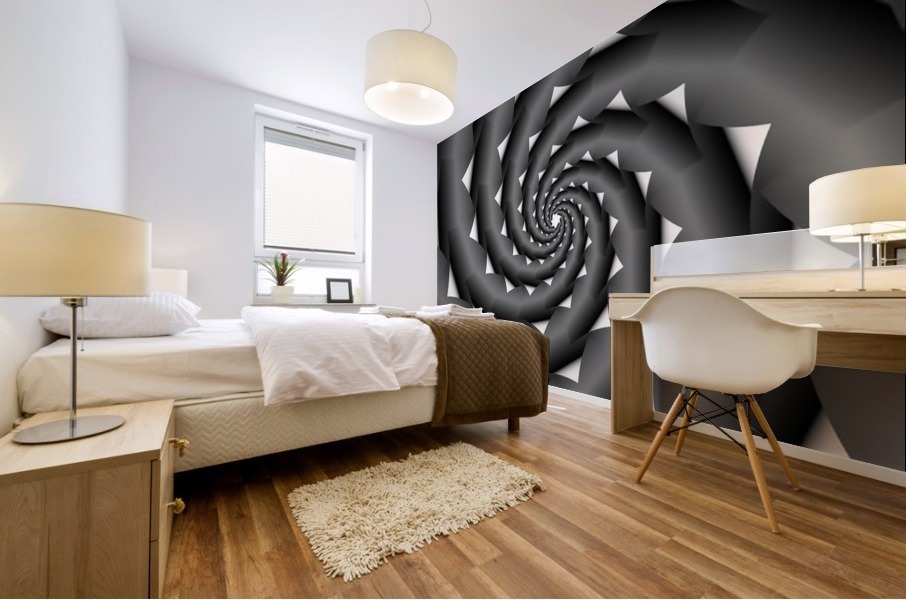 3d Abstract Spiral Design Mural print