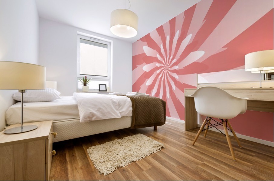 Flower Spiral Pattern  Mural print