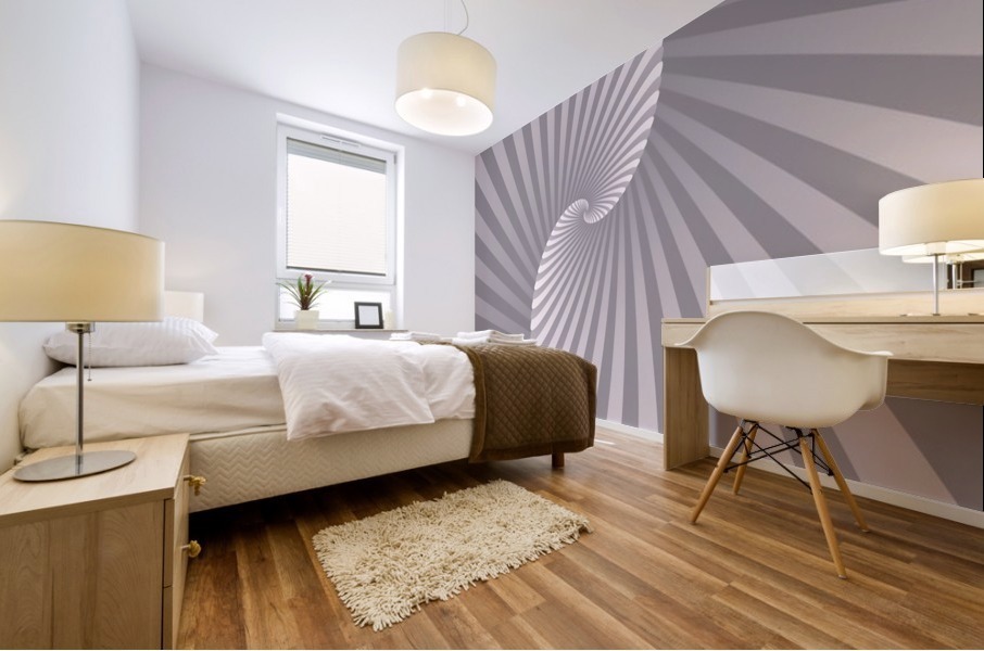  Retro Spiral Art Mural print