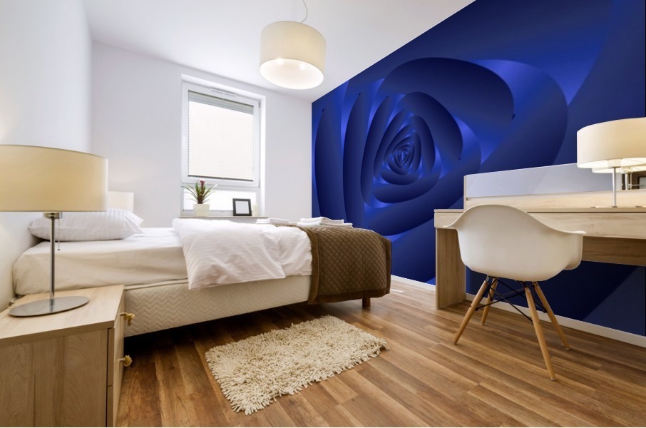 Blue Rose Art Mural print