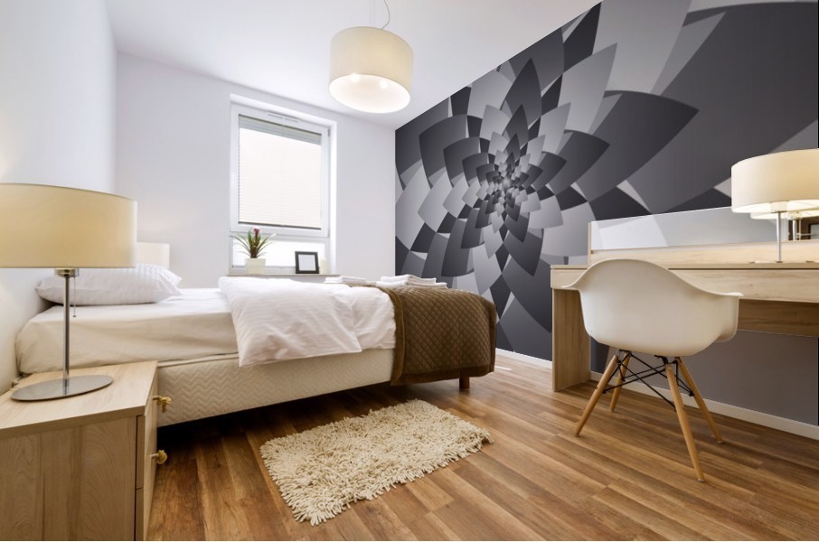 Fractal Black Artwork Mural print