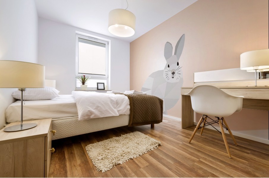 Rabbit LOW POLY ART Mural print