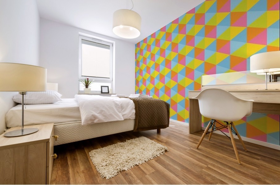 Hexagon Seamless Pattern Artwork Mural print