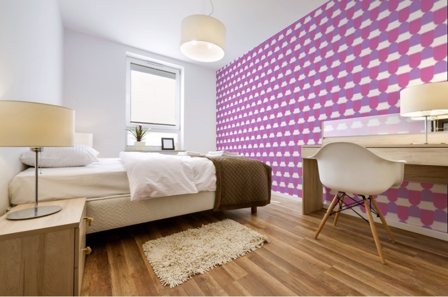 Pink Pattern Artwork Mural print