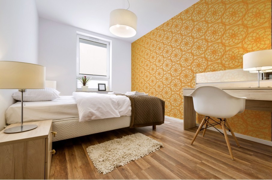 Orange Seamless Pattern Art Mural print