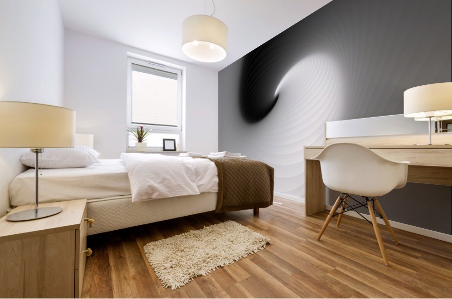 Abstract White & Black Art Mural print