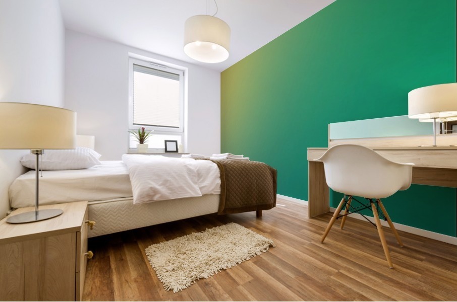 Green to yellow Gradient Background Mural print