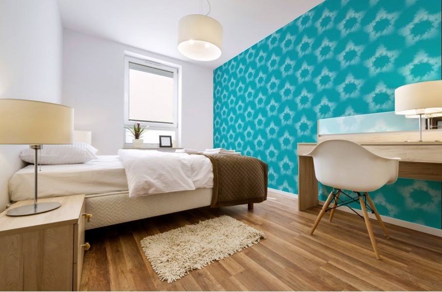 Bubble Blue Star Mural print