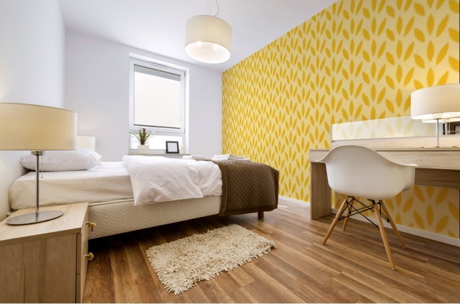  Yellow Flora Mural print