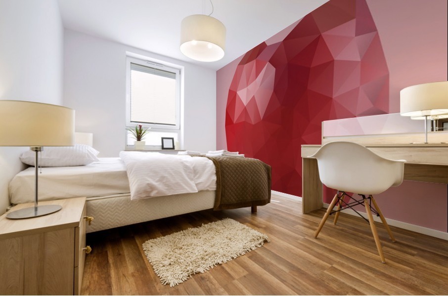 APPLE LOW POLY ART  Mural print