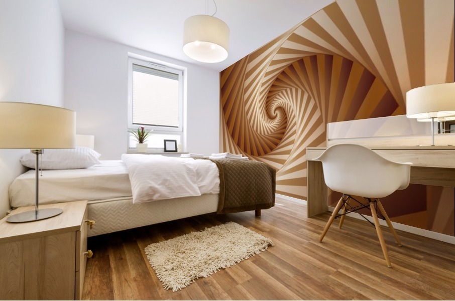3D EFFECT Spiral Pattern Mural print