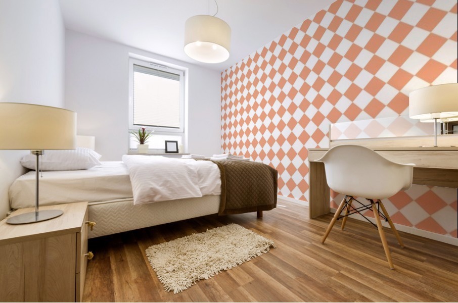 Orange Diamond Mural print