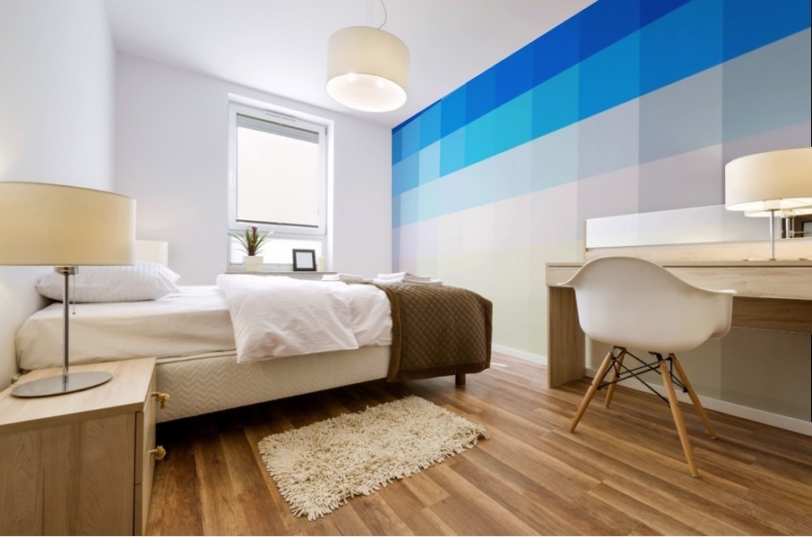 BLUISH MOSAIC PATTERN Mural print