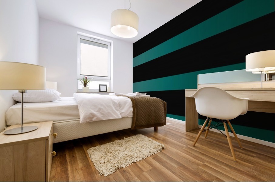GREEN FOLIAGE STRIPE Mural print