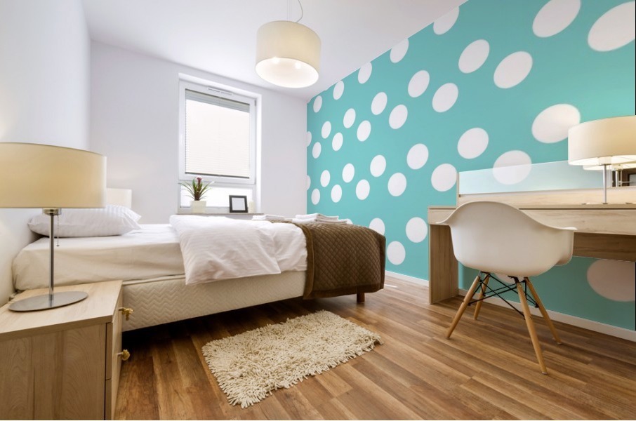 MINT Polka Dots Mural print