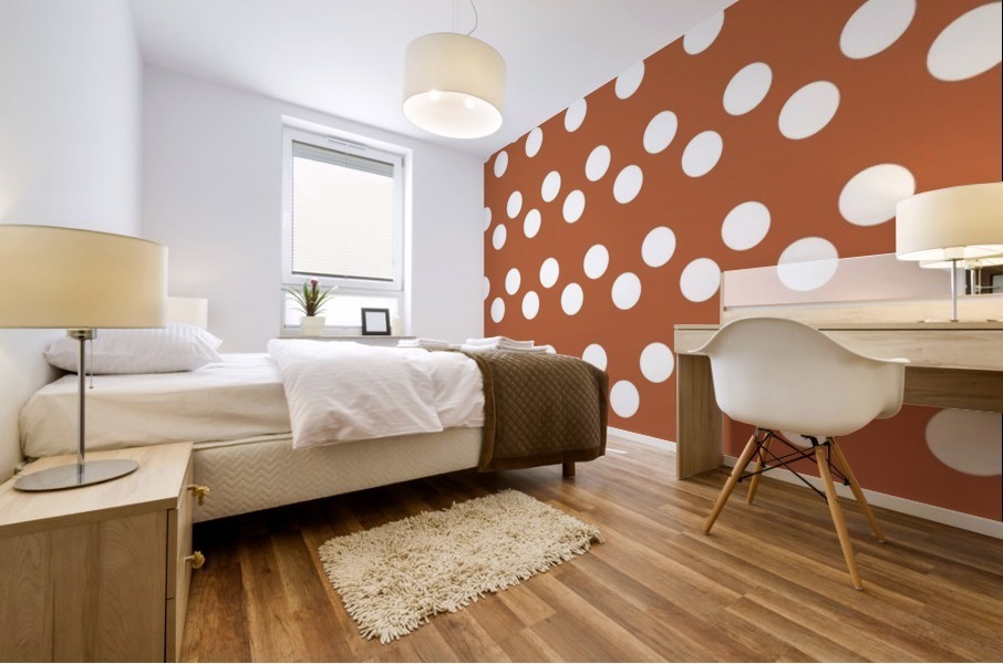 COPPER Polka Dots Mural print