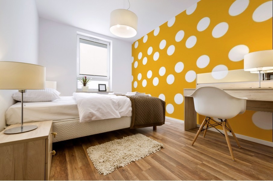 SUNFLOWER Polka Dots Mural print
