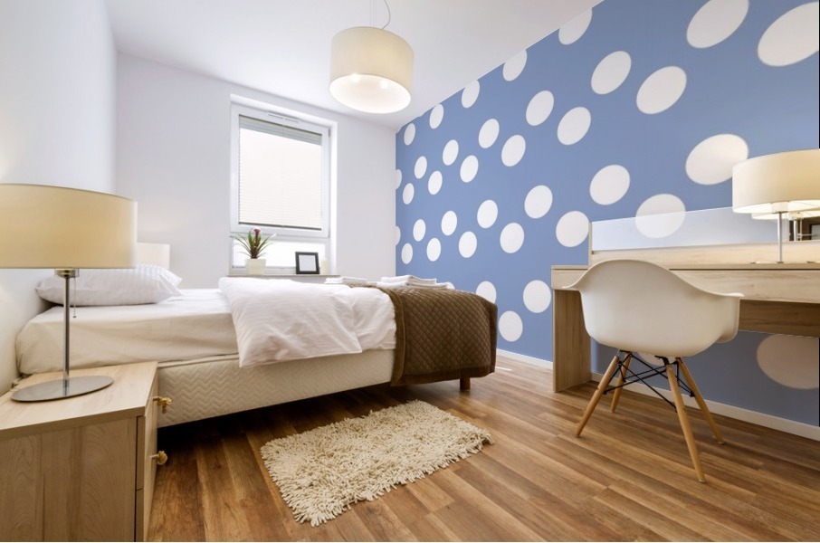 Serenity Polka Dots Mural print