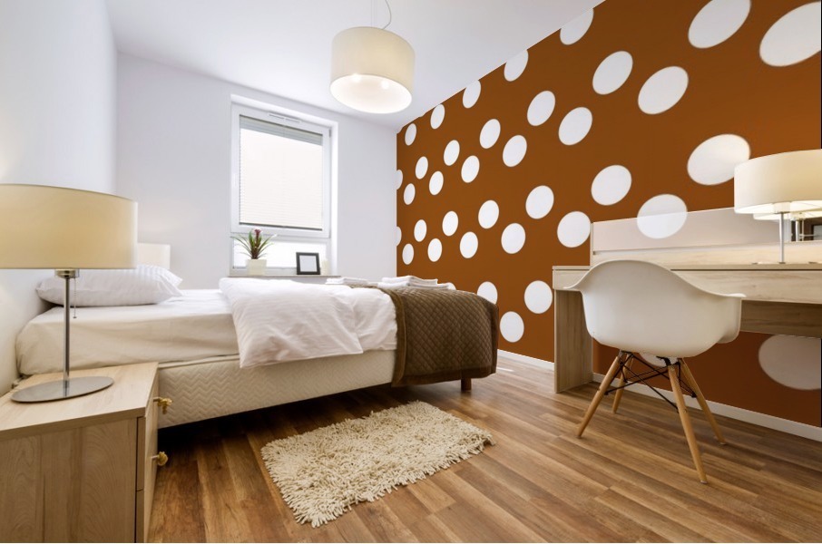 RUST Polka Dots Mural print