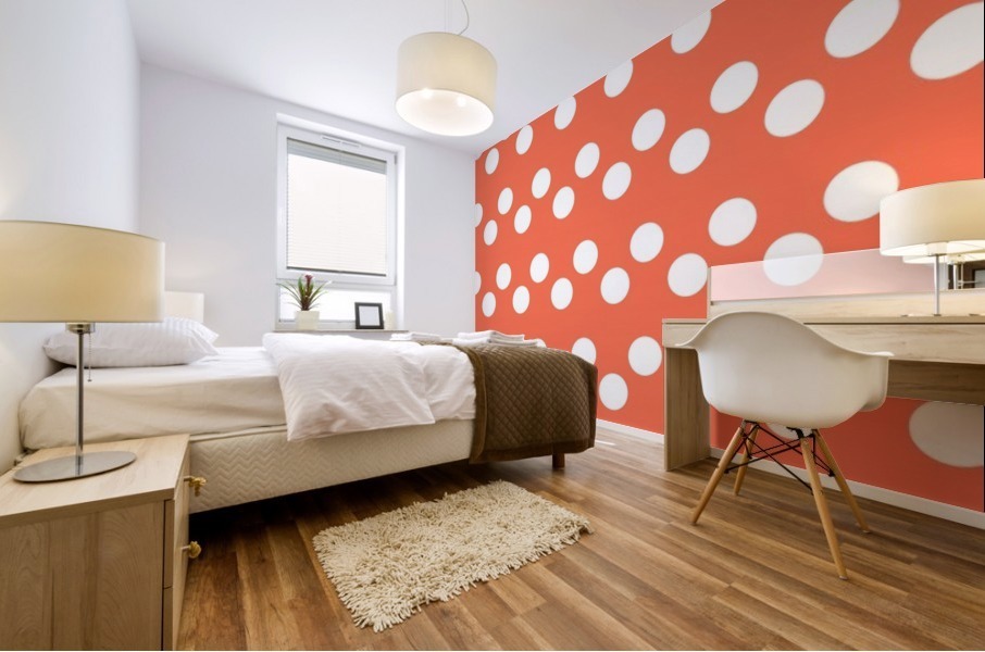 PUMPKIN Polka Dots Mural print