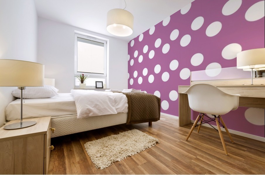 Spring Crocus Polka Dots Mural print