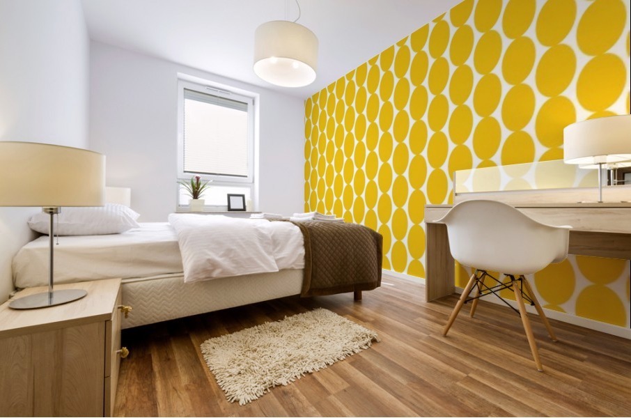 Yellow  egg shape Mural print