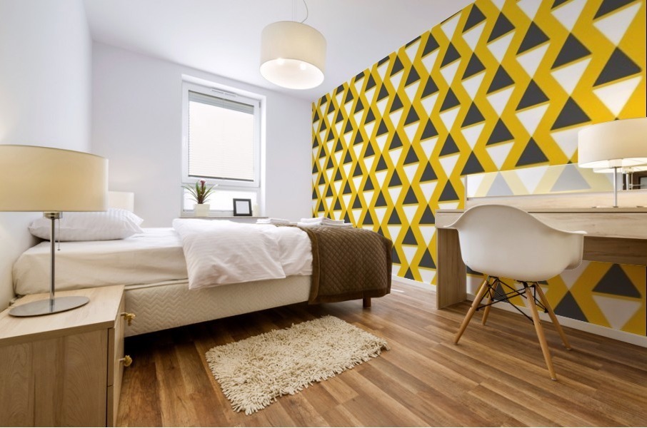Yellow   pyramid Mural print