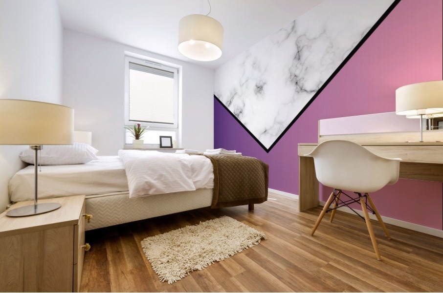 ABSTRACT PURPLE MODERN MARBLE Mural print