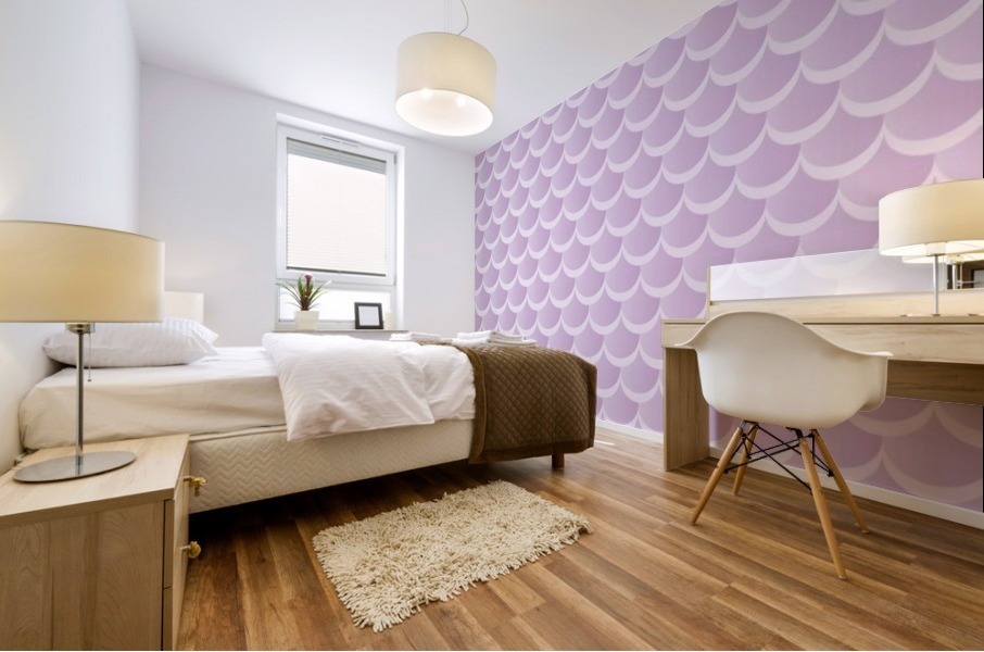 Violet Pastel MERMAID PATTERN Mural print