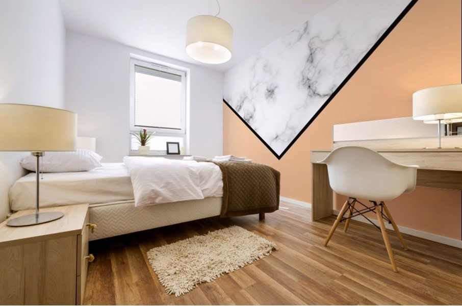 ABSTRACT ORANGE MODERN MARBLE Mural print