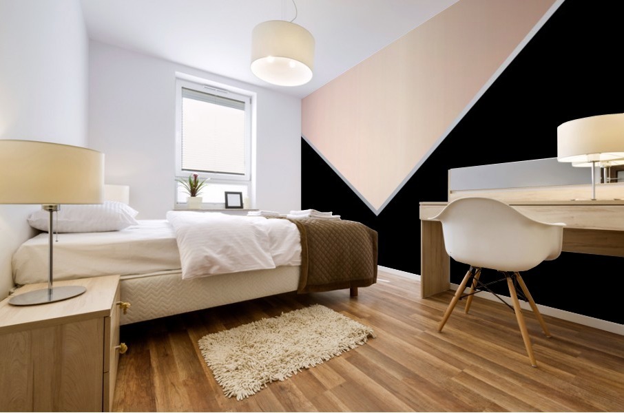 MODERN ROSE QUARTZ ABSTRACT Mural print